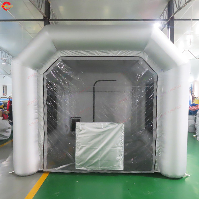 Free Door Shipping 4.3x2.5m Oxford Fabric Motorcycle OEM Inflatable Spray  Booth Painting Tent for